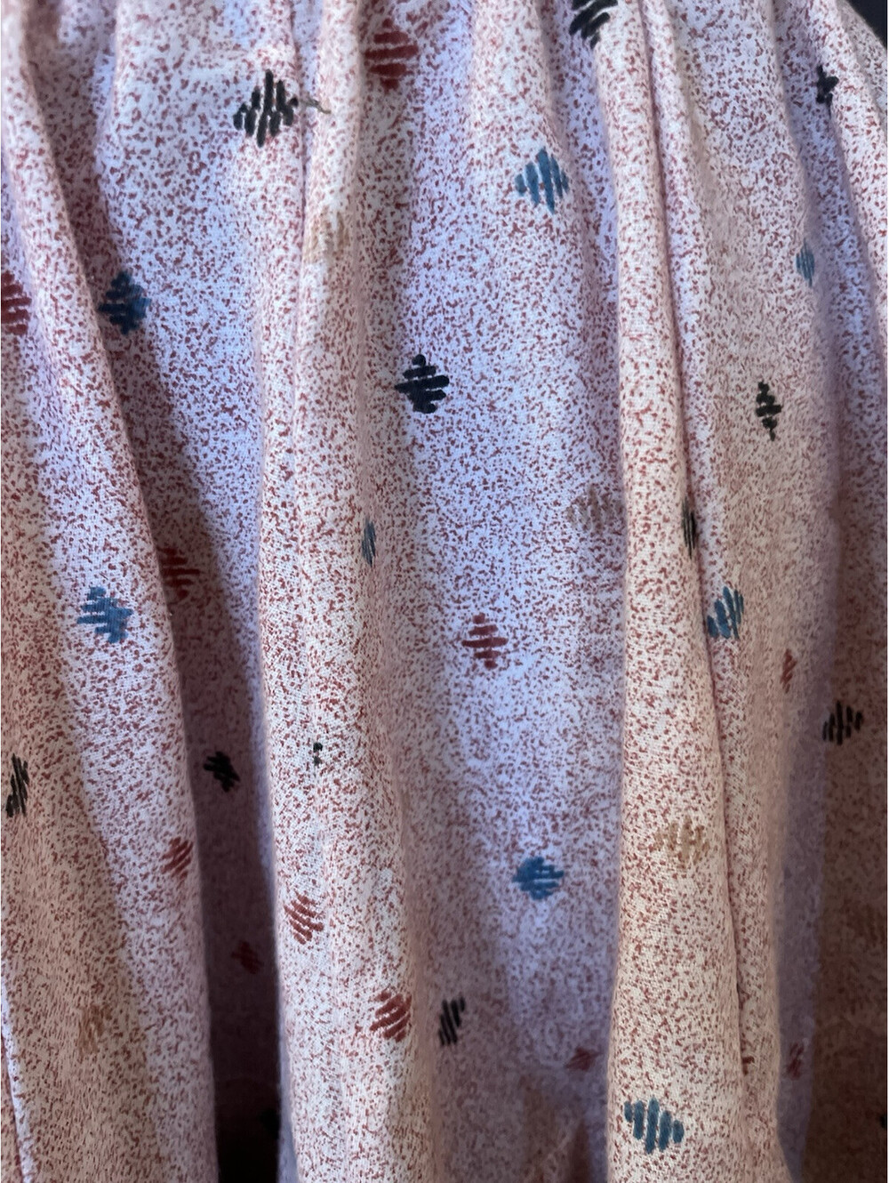 VTG Prairie Gunne Rockabilly Swing Southwest Print Bow Ruffle Circle Skirt S/P - Picture 3 of 9